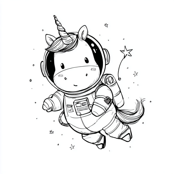 114 Unicorn Coloring Pages for Kids – Printable PDF Download | Cute Kawaii Coloring Book