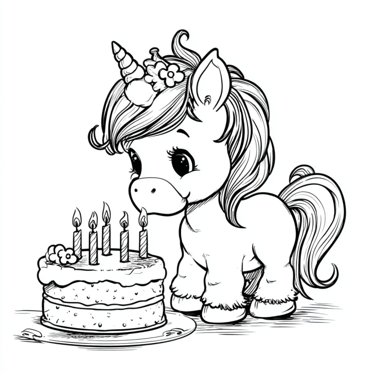 114 Unicorn Coloring Pages for Kids – Printable PDF Download | Cute Kawaii Coloring Book