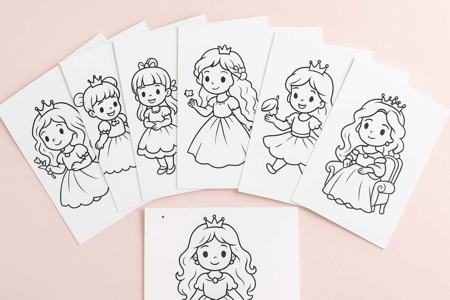 Princess Coloring Pages for Kids | Printable PDF | 100+ Cute Princess Designs