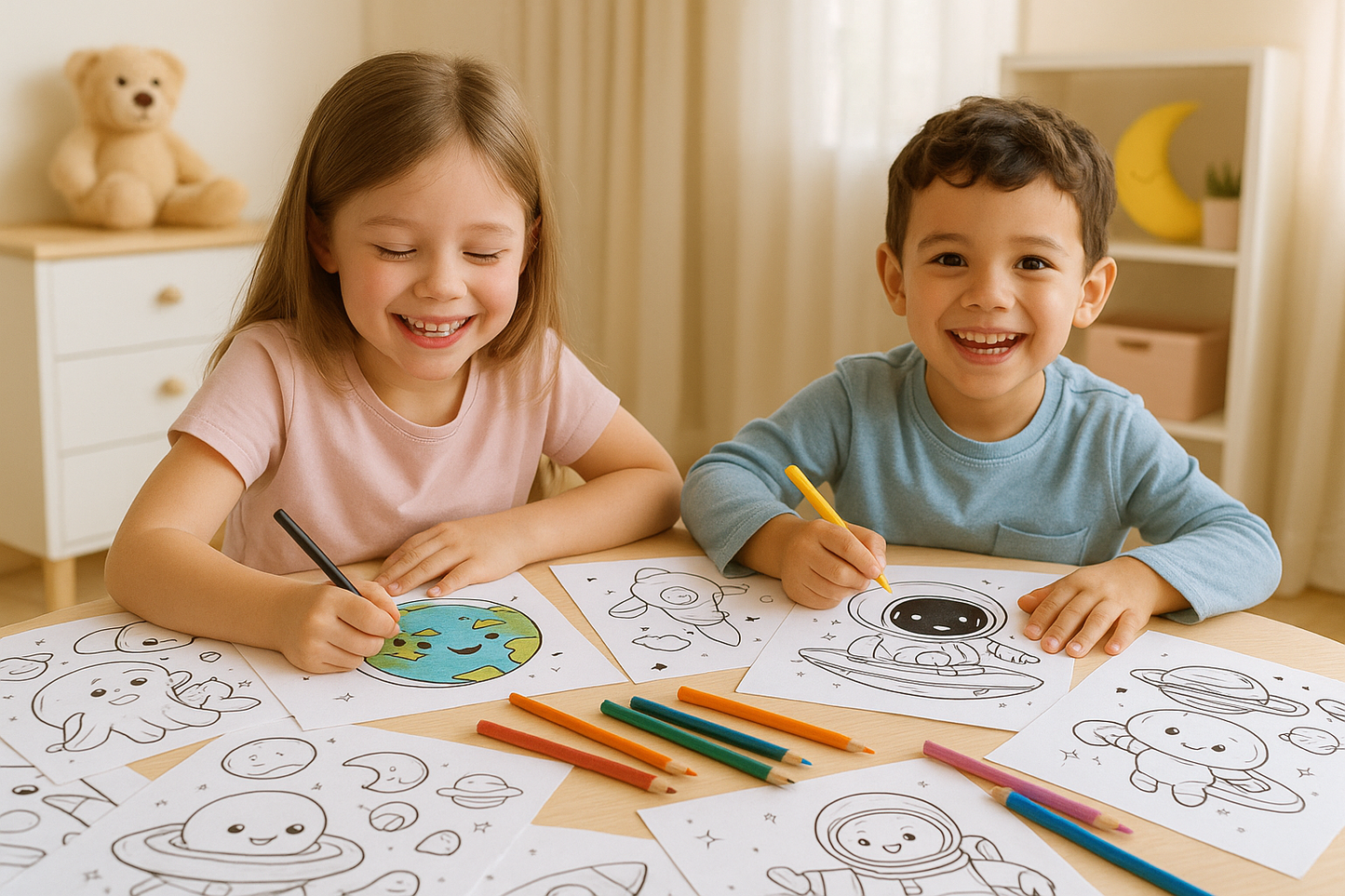Outer Space Adventure Coloring Pages for Kids | 100+ Printable PDF | Astronauts, Rockets & Aliens
