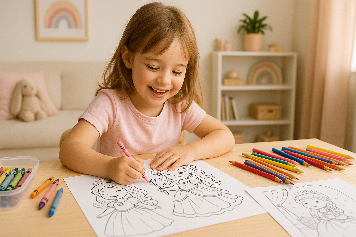 Princess Coloring Pages for Kids | Printable PDF | 100+ Cute Princess Designs