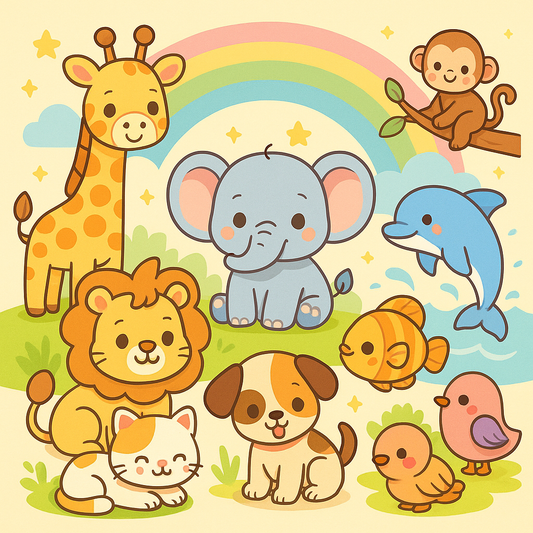 Animals Coloring Pages for Kids – Printable PDF Download
