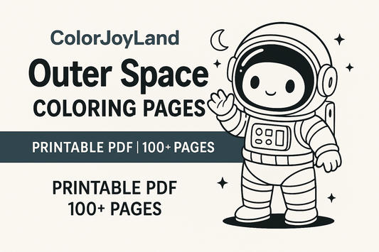 Outer Space Adventure Coloring Pages for Kids | 100+ Printable PDF | Astronauts, Rockets & Aliens