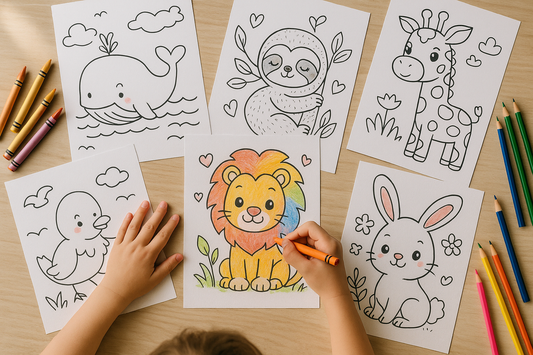 Animals Coloring Pages for Kids – Printable PDF Download