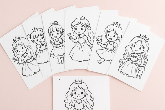 Princess Coloring Pages for Kids | Printable PDF | 100+ Cute Princess Designs
