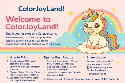 114 Unicorn Coloring Pages for Kids – Printable PDF Download | Cute Kawaii Coloring Book