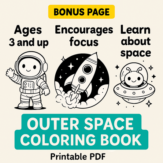 Outer Space Adventure Coloring Pages for Kids | 100+ Printable PDF | Astronauts, Rockets & Aliens